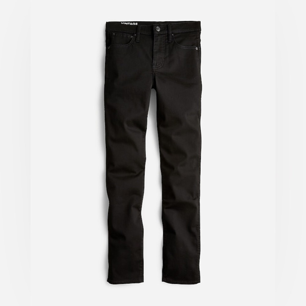 J. Crew 9" mid-rise vintage slim straight jean BB767 28 Black